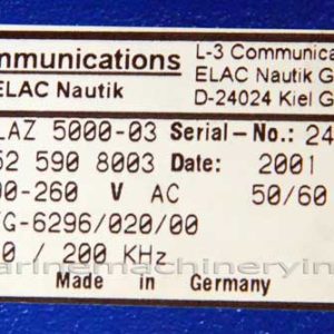 L3 Communications ELAC Nautik LAZ 5000 Echosounder / Depth Sounder label